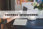 牛犊的养殖技术(犊牛的饲养管理视频) 牛犊的养殖技术(犊牛的饲养管理视频)